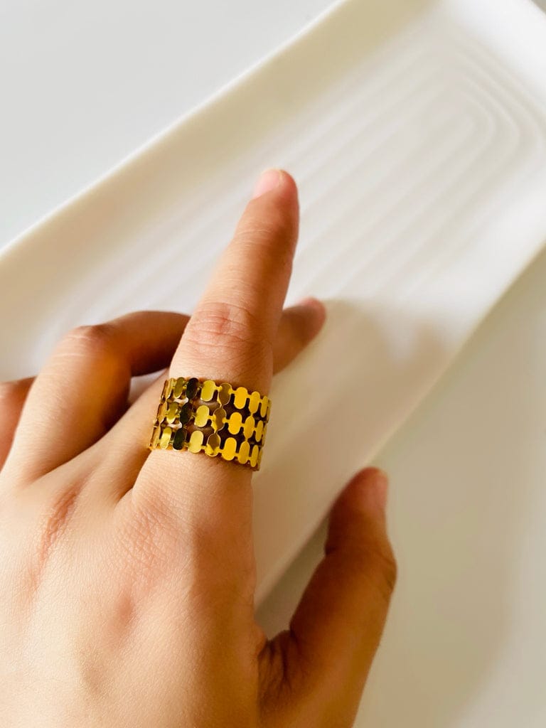 Layered adjustable - Anti tarnish ring