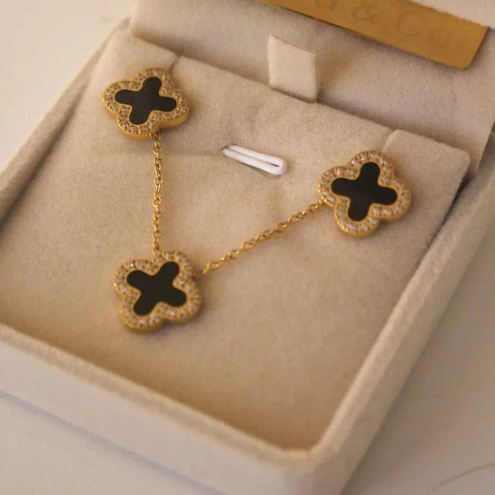 Midnight Clover Necklace