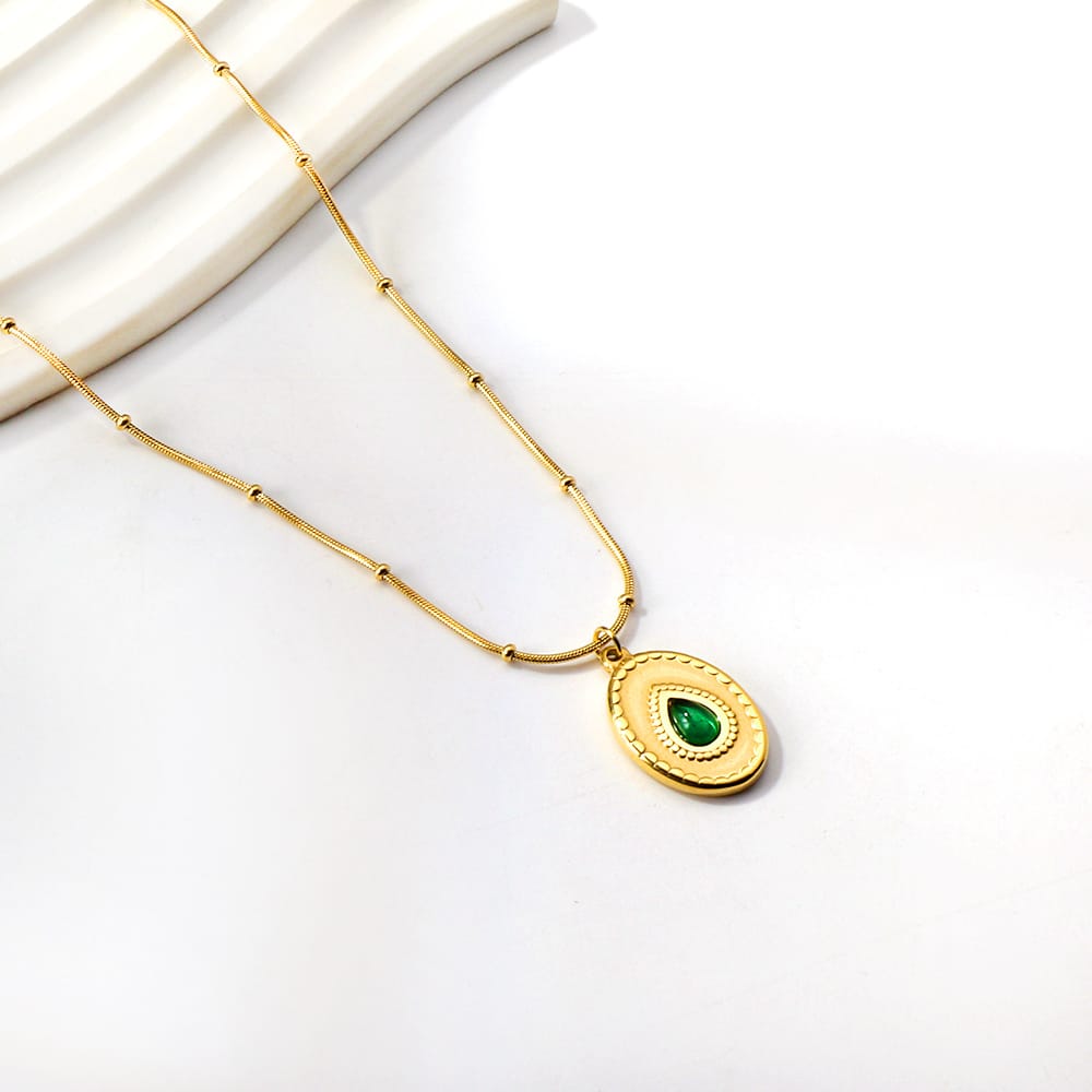 Green Drop Necklace
