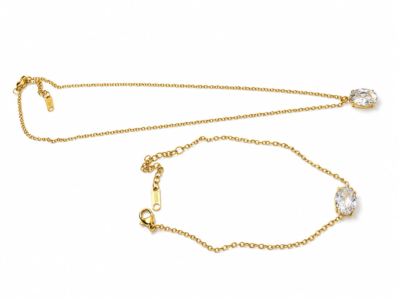 Oval Zircon Necklace