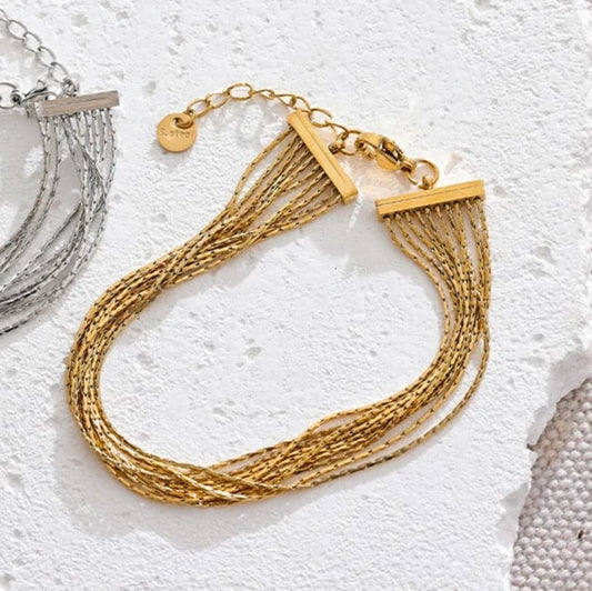 Eight layer bracelet