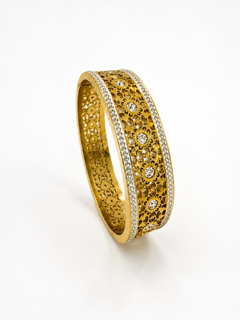 18k gold-plated Zircone Bangle