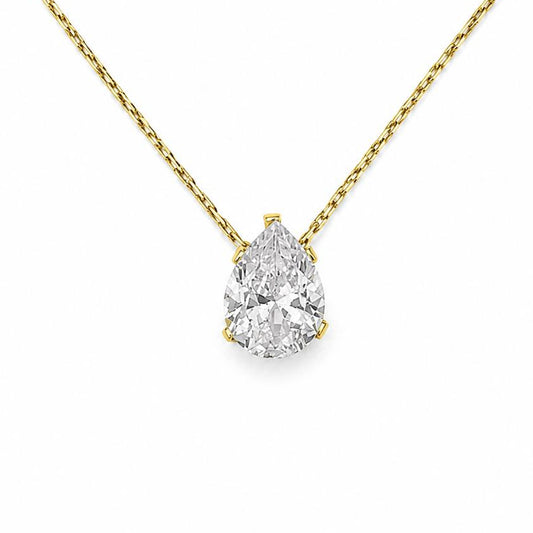 Zircone triangle necklace